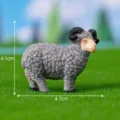 Miniature resin ram figurine for moss landscape and garden decoration, cute sheep toy 4.7cm. - No. 2 Grey Ram
