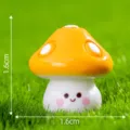 Miniature yellow mushroom figurine, cute resin micro landscape ornament for desktop decor. - No. 2 Orange Mushroom