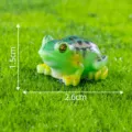 Mini hars kikker beeldje schattig dier miniatuur ornament voor microlandschap diy decor - Nr. 3 Kleine groene kikker