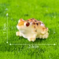 Miniature hars kikker beeldje schattig dier ornament voor micro landschap DIY terrarium decor. - Nr. 4 Kleine gele kikker