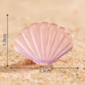 Rosa cristal resina concha caracol miniatura paisaje adorno oceano artesania decoracion - Concha No. 5