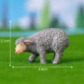 Cute simulation sheep resin figurine for moss micro landscape gardening farm desktop decor ornament. - No. 4 Grey Ewe