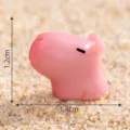 Adorable estatuilla en miniatura de capibara rosa resina micro paisaje decoración de torta - Capibara pequeño n.º 6