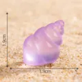Adorno de micropaisaje de concha de resina púrpura, decoración animal marino, tamaño 1.9cm. - Caracola puntiaguda n.º 6
