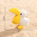 Linda mini figura de pelícano micro paisaje decoración de escritorio juguete 2.8x3cm - N.º 7 Pelícano