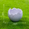 Miniature cracked eggshell resin pot micro landscape DIY desktop ornament 2.8cm - No. 6 Large Eggshell