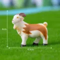 Mini figura de cabra de resina para decoracion jardin micro paisaje musgo adorno miniatura - Cabra blanca de pie n.º 7