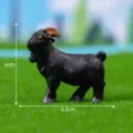 Mini figura de cabra negra de resina lindo modelo animal para decoración de jardín. - Cabra negra de pie n.º 8