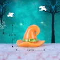 Halloween miniature witch hat resin ornament micro landscape decoration cake car accessory. - No. 1 Large Halloween Hat - Yellow