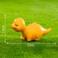 Cute yellow dinosaur micro landscape figurine, miniature resin animal desktop decor. - No. 10 Yellow Squinting Dinosaur