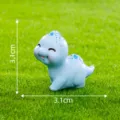 Cute mini blue dinosaur figurine for micro landscape DIY cute desktop decoration 3.1cm - No. 11 Blue Squinting Dinosaur