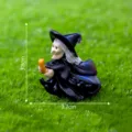 Halloween mini ρητίνη μάγισσα ειδώλιο μικροτοπίο διακόσμηση γραφείου σπίτι 3.8cm - Ιπτάμενη μάγισσα αρ. 1