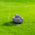 Miniature resin stone mill ornament for micro landscape garden decor, compact size 2.4x1.7cm. - 2.4x1.7cm / No. 3 Stone Mill