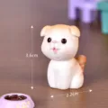 Cute miniature cat figurine resin ornament for micro landscape desktop dollhouse decor - No. 1 Yellow Cat (1 Piece)