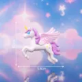 Harz Einhorn Figur Torte Topper Miniatur DIY Dekoration Ornament 5.2x5.4cm Variante - Nr. 4 Springend, Lila / 4 Varianten Pegasus und Einhorn