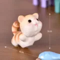 Cute resin cat figurine miniature landscape ornament desktop decoration toy gift - No. 3 Yellow Cat (1 Piece)