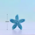 Resin starfish miniature figurine decoration for micro landscape fairy garden fish tank - S / Blue