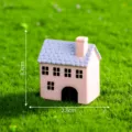 Miniature figurine de petite maison en résine pour micro paysage jardin déco 3.3x2.8cm - No. 2 (1 pièce)