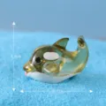 Miniature resin killer whale figurine, cute marine animal ornament for micro landscape decor. - No. 2 Swimming