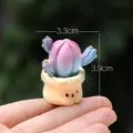 Dromerige kleurrijke mini simulatie cactus vetplant pot hars beeldje schattige decoratie - Droomcactus nr. 15 (eenvoudige verpakking)