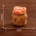 Miniature persimmon basket tabletop simulation food toy handmade DIY micro landscape decoration. - No. 6 Orange Red