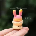 Schattig hars konijn speelgoed figuur miniatuur bureaudecoratie kleurrijke creatieve doos - Droomcactus nr. 16 (eenvoudige verpakking)