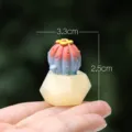Kleurrijke hars cactus pot miniatuur vetplant bureau decoratie 3.3cm formaat ornament - Dromerige cactus 18# (eenvoudige verpakking)