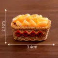 Miniature persimmon basket desktop simulation food toy DIY resin micro landscape ornament 3.4cm - No. 9 Persimmon (Good Fortune)