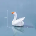 Mini Harz Schwan Figur weiße kleine Ornament Tischdekoration für Mikrolandschaft Garten - Stil 11