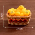 Miniature simulation persimmon basket resin desktop micro landscape toy ornament decor - No. 11 Persimmon Good Luck