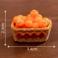 Miniature persimmon basket resin ornament desktop simulation food DIY toy cute decor. - No. 12 Persimmon Success