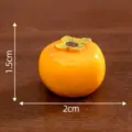 Miniature resin persimmon figurine simulation food toy micro landscape desktop decor 2cm - No. 13 Golden Persimmon