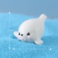 Cute resin seal miniature figurine, small ocean animal toy ornament for DIY crafts landscape decor. - Lying Style #13