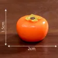 Mini resin persimmon figurine micro landscape DIY craft toy miniature desktop decor - No. 14 Orange-Red Persimmon