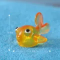 Cute resin goldfish figurine miniature ornament for micro landscape aquarium decor. - No. 15 Goldfish