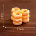 Miniature resin persimmon figurine simulation food toy DIY micro landscape desktop decor - No. 15 Orange-Yellow Dried Persimmon Cake