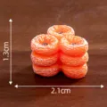 Miniature simulation persimmon resin ornament desktop micro landscape DIY toy decoration - No. 16 Orange-Red Dried Persimmon Cake