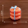 Mini resin persimmon ornament micro landscape craft DIY miniature desktop decoration 2.3cm - No. 18 Dried Persimmon Bundle (Orange-Red)