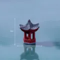 Miniatur Harz chinesische Pavillon Figur, Bonsai Landschaft und Teetisch Dekoration SKU - Stil 22