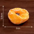 Miniature resin persimmon toy tabletop fake food DIY craft micro landscape desktop cute ornament - No. 19 Dried Persimmon (Orange-Yellow, Wrinkled)
