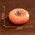 Miniature simulation persimmon toy DIY micro landscape desktop decor ornament 1.6cm width - No. 22 Orange-Red Round Dried Persimmon