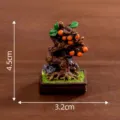 Mini Persimmon Tree Bonsai Micro Landscape Figurine Desktop Toy Ornament 4.5x3.2cm - Dark Brown No. 25 Persimmon Tree