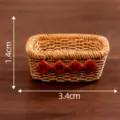 Mini persimmon basket micro landscape ornament cute desktop DIY simulation toy decoration - Chocolate No. 28 Persimmon Basket