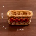 Miniature simulation woven basket micro landscape DIY desktop ornament toy 1.4x3.4cm - Transparent No. 31 Good Fortune Basket