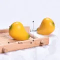 Miniature resin mango fruit simulation food toy DIY craft ornament for dollhouse decor - Mango