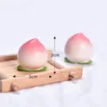 Miniature peach fruit resin figurines cute desktop ornament DIY micro landscape decor - Peach