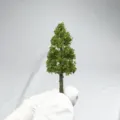 Miniature green pine model tree for architectural sand table DIY micro landscape decoration. - 01 Tree Height 4.5cm