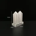 DIY miniature cristal double tour bâtiment modèle pour la décoration d'architecture - Bâtiment en Cristal Style C / 1 Pièce / Transparent