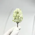 Miniature white simulation cherry blossom tree model for architectural sandbox DIY micro landscape crafts. - 04 Tree Height 6cm