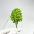 Miniature model tree green foliage diorama DIY architectural landscape scenery prop sku - No. 07 Tree, Height 9cm